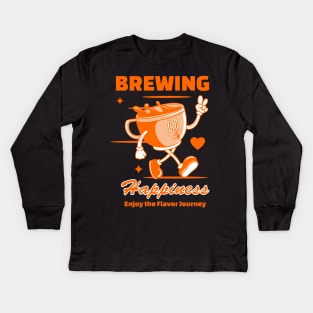 Brewing Happiness Kids Long Sleeve T-Shirt